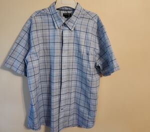 St. John's Bay Light Blue Checkered Men's Shirt